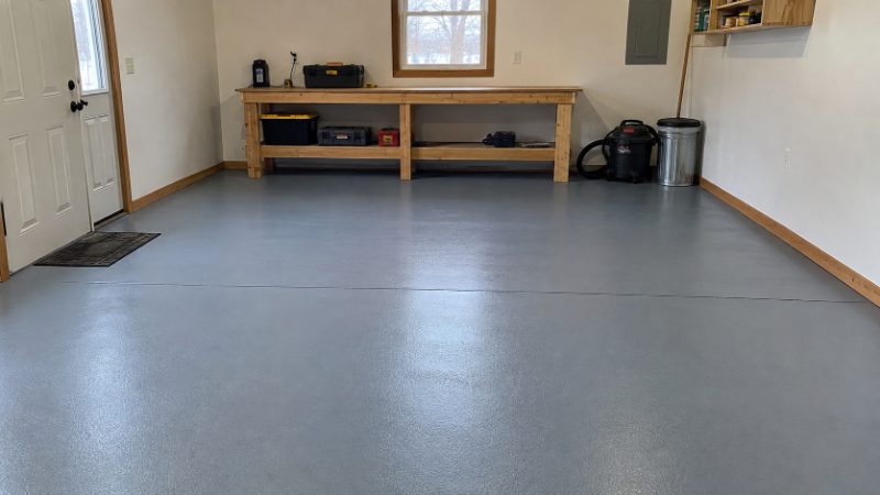 epoxy flooring project in Green Bay